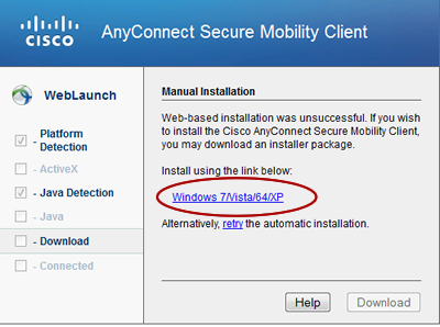 cisco anyconnect service mobility client